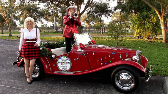 Holiday Entertainment for hire, Holiday entertainers for hire, Antique Car for rent, Christmas Carolers, Carolers for hire, Band for hire, mobile band for hire, Orlando, Sarasota, Saint Petersburg, Tampa